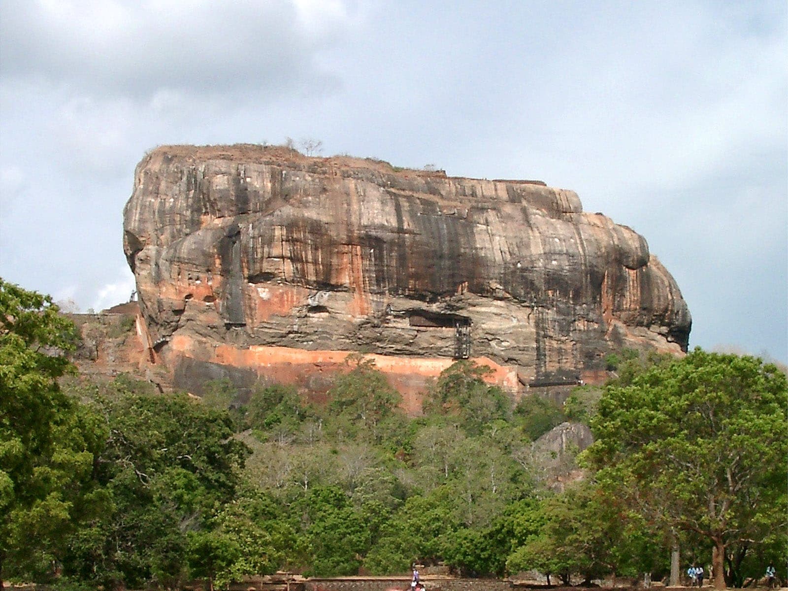 Sigiriya rock fortress rising above the forest in central Sri Lanka